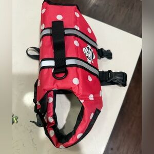 Pink Polka Dot Dog Life Jacket XS